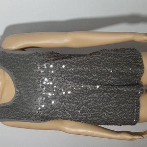 J.CREW grey sequined muscle top size large